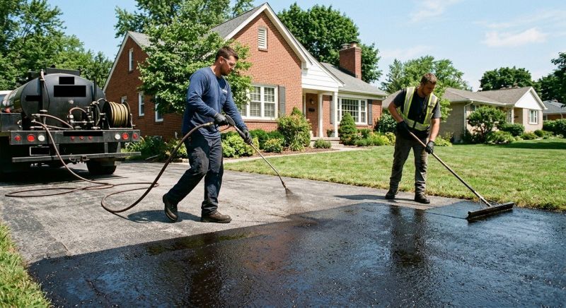 Hot Tar Driveway Sealing in Tampa, FL